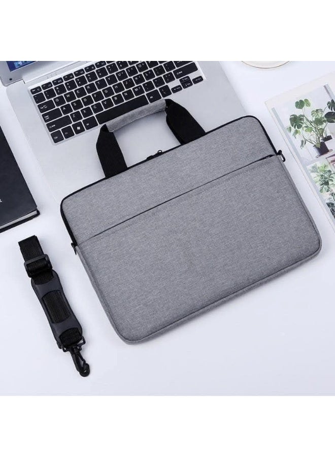 Laptop shoulder bag, 15.6-inch laptop bag with shoulder straps and handle, water-resistant and lightweight computer shoulder bag for travel, work, and office. - Image 2